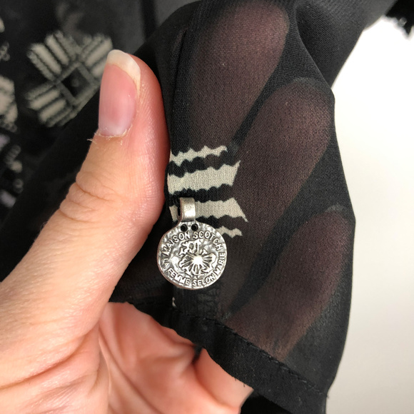 Maison Scotch Mademoiselle Sheer Print Top - Picture 5 of 8